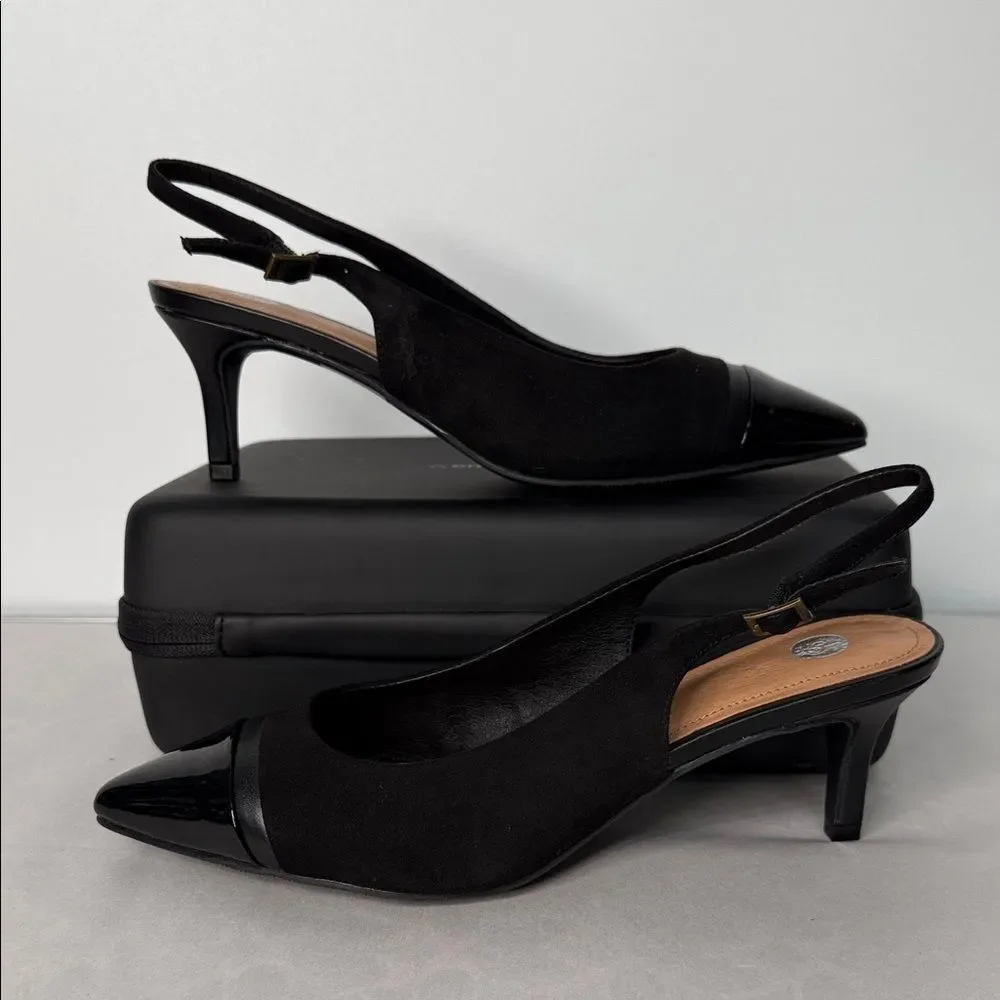 Dressbarn Pam Black Slingback Pumps Size 8